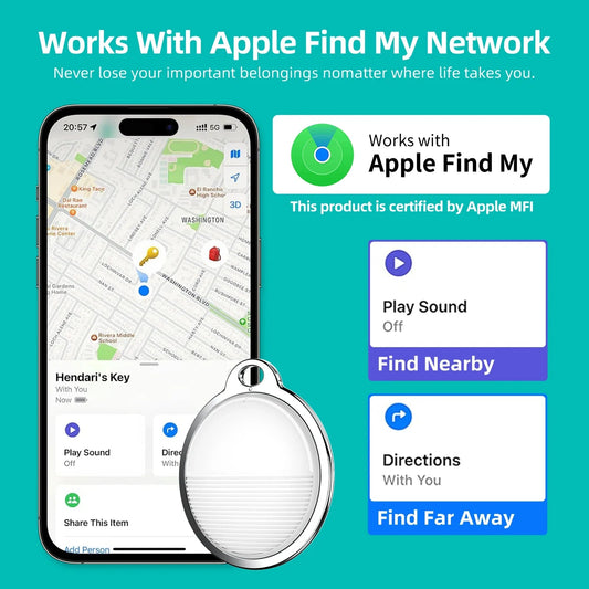 Smart Key Finder Locator Work With Apple Find My Smart Bluetooth Tag Pet Wallet Finder GPS Tracking Device For Apple iOS System MAZE