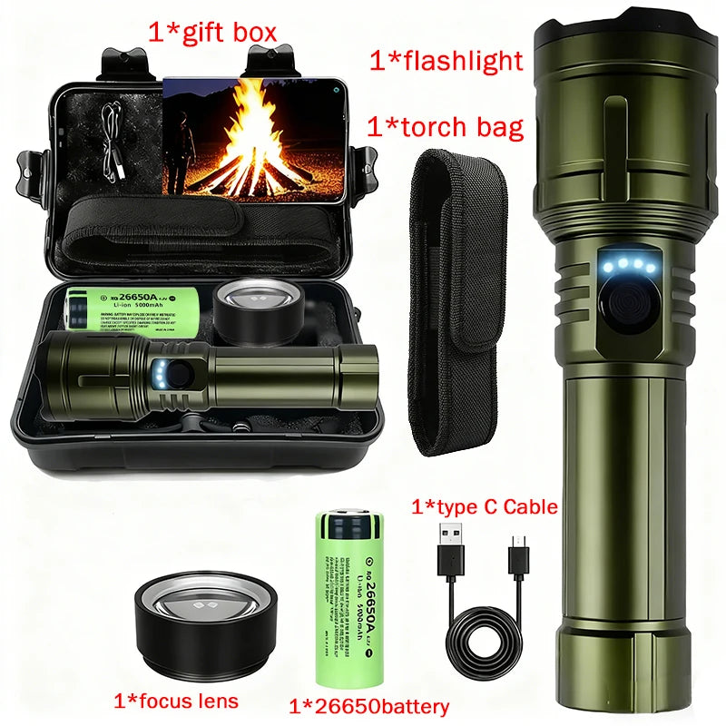 Rechargeable Flashlight, Lighter and Power Bank