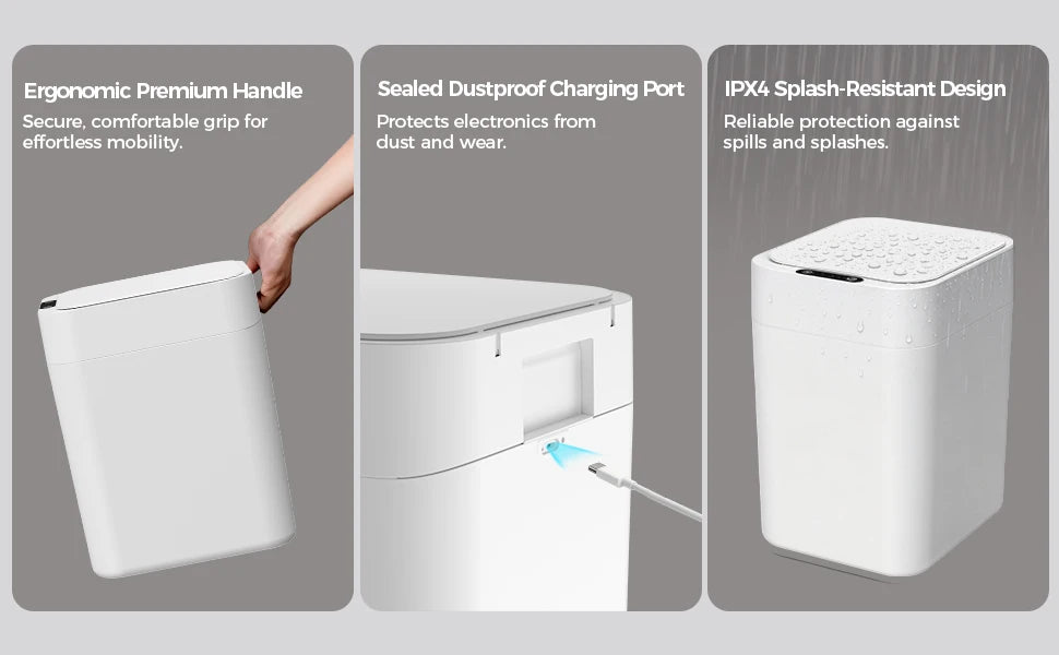 Self Sealing Motion Sensor Trash Can, 20L or 30L