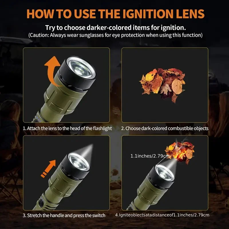 Rechargeable Flashlight, Lighter and Power Bank