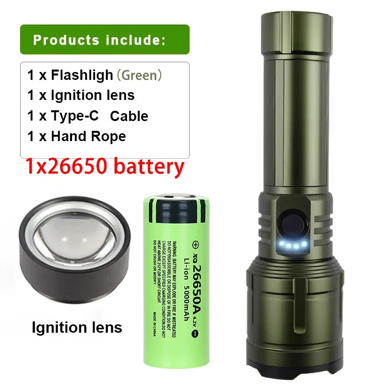Rechargeable Flashlight, Lighter and Power Bank