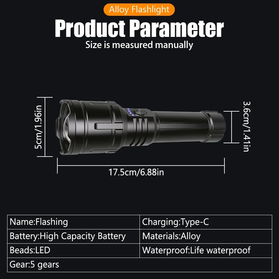 Rechargeable Flashlight, Lighter and Power Bank
