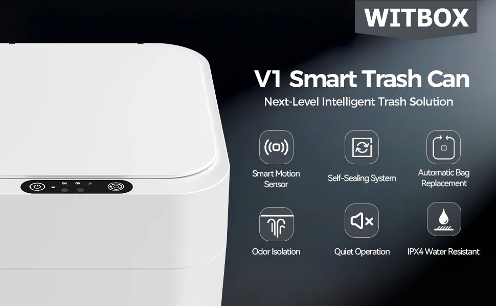 Self Sealing Motion Sensor Trash Can, 20L or 30L