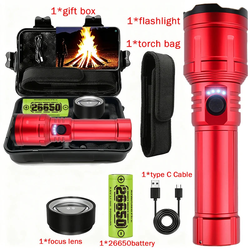 Rechargeable Flashlight, Lighter and Power Bank