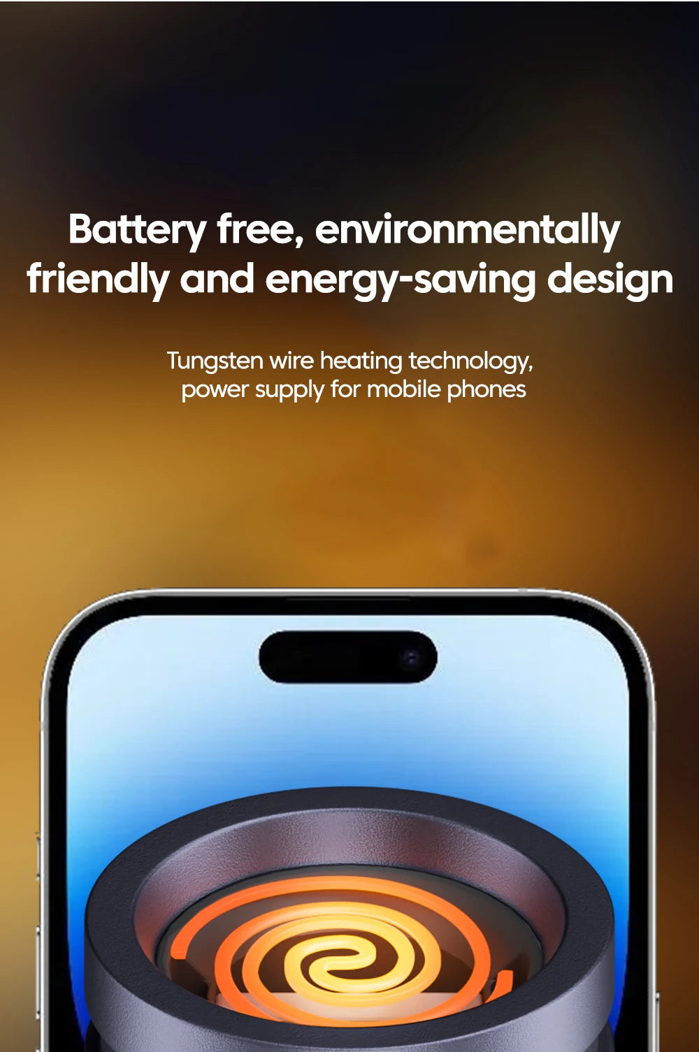 Mini USB-C Phone Lighter, Windproof