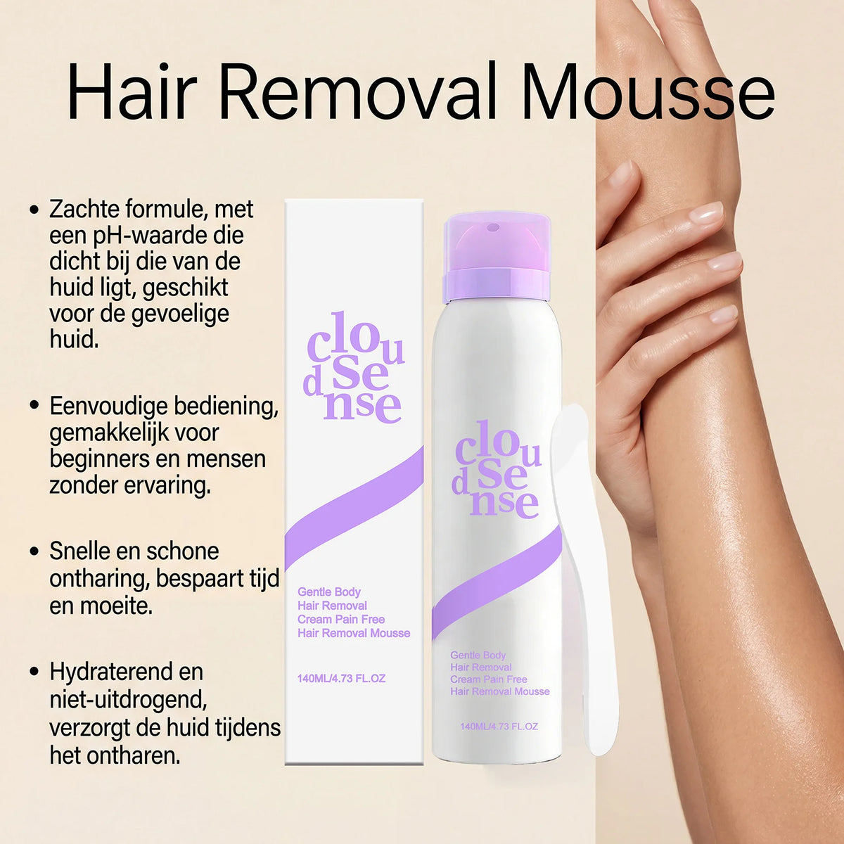 Aloe Vera Body Hair Removal Spray, 140ml