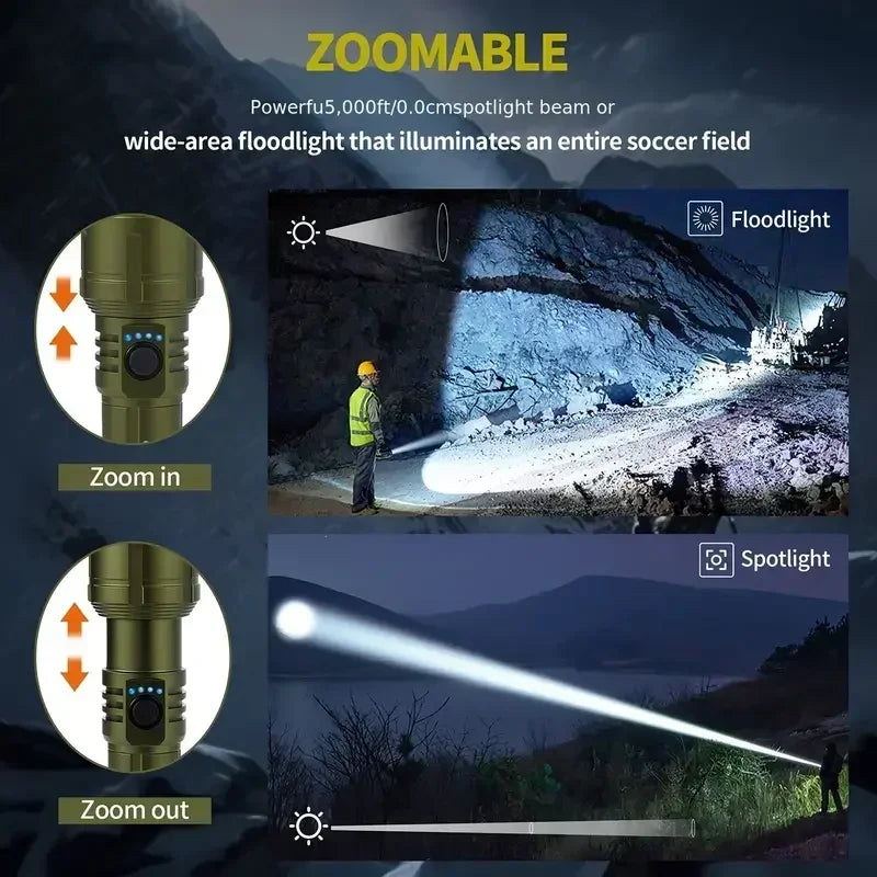 Rechargeable Flashlight, Lighter and Power Bank