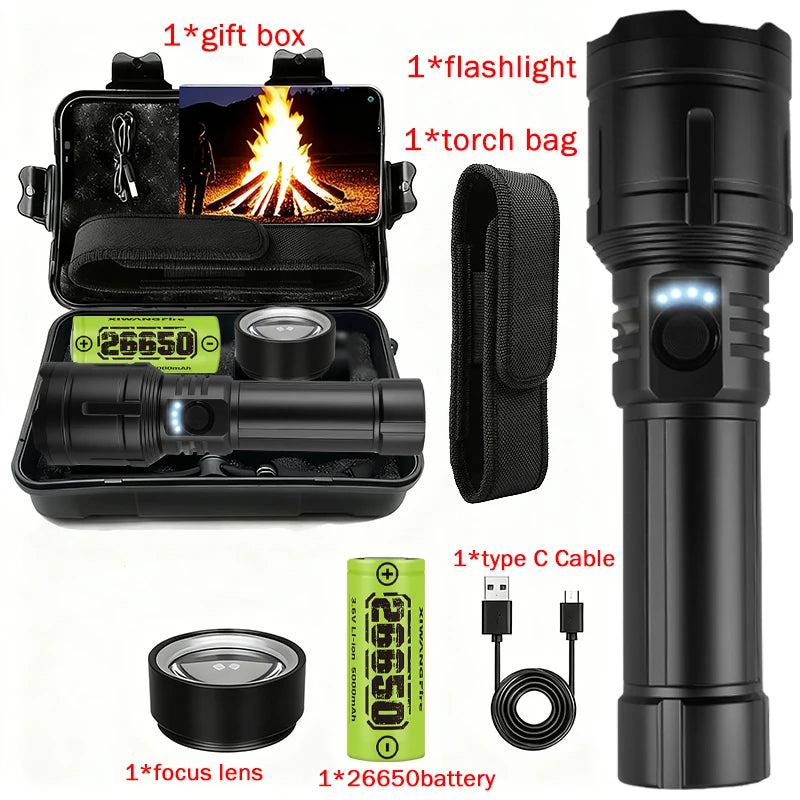 Rechargeable Flashlight, Lighter and Power Bank